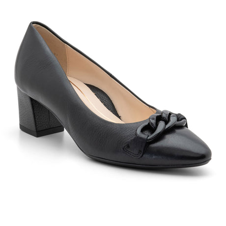 Ara Lichfield Chain Pump (Women) - Black Calf Dress-Casual - Heels - The Heel Shoe Fitters