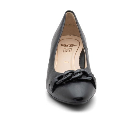 Ara Lichfield Chain Pump (Women) - Black Calf Dress-Casual - Heels - The Heel Shoe Fitters