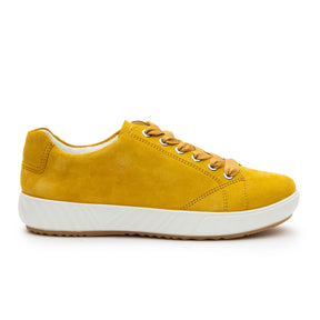 Ara Alexandria Sneaker (Women) - Yellow Suede Dress-Casual - Lace Ups - The Heel Shoe Fitters