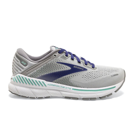Brooks Adrenaline GTS 22 Running Shoe (Women) - Alloy/Blue/Green Athletic - Running - Stability - The Heel Shoe Fitters