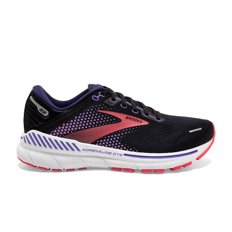 Brooks Adrenaline GTS 22 (Women) - Black/Purple/Coral Athletic - Running - Stability - The Heel Shoe Fitters