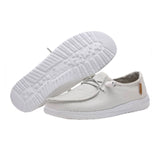 Hey Dude Wendy Chambray Slip On (Women) - White Dress-Casual - Slip Ons - The Heel Shoe Fitters