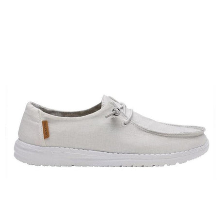 Hey Dude Wendy Chambray Slip On (Women) - White Dress-Casual - Slip Ons - The Heel Shoe Fitters