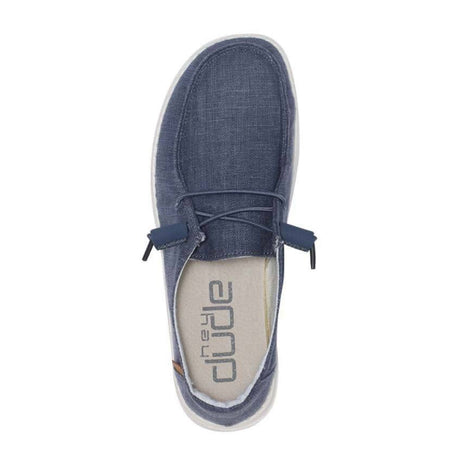 Hey Dude Wendy Chambray Slip On (Women) - Navy White Dress-Casual - Slip Ons - The Heel Shoe Fitters