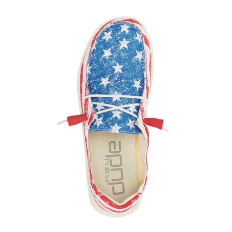 Hey Dude Wendy Patriotic Slip On (Women) - Star Spangled Dress-Casual - Slip Ons - The Heel Shoe Fitters