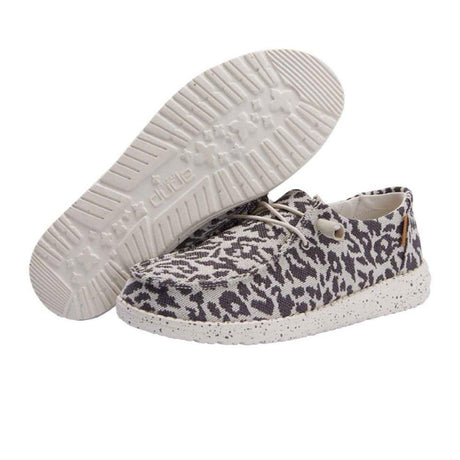 Hey Dude Wendy Slip On (Women) - Cheetah Grey Dress-Casual - Slip Ons - The Heel Shoe Fitters