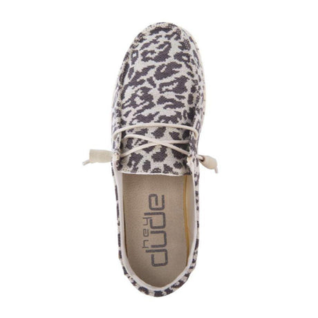 Hey Dude Wendy Slip On (Women) - Cheetah Grey Dress-Casual - Slip Ons - The Heel Shoe Fitters