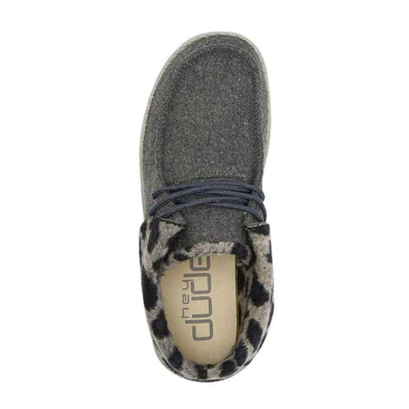 Hey Dude Britt Slip On Bootie (Women) - Grey Cheetah Dress-Casual - Slip Ons - The Heel Shoe Fitters