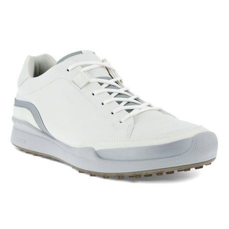 ECCO Golf Biom Hybrid Laced Golf Shoe (Men) - White/Silver Metallic/White Athletic - Sport - The Heel Shoe Fitters
