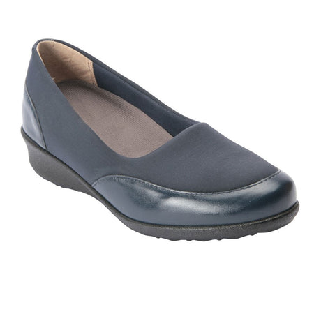 Drew London II Slip On (Women) - Navy Leather/ Stretch Dress-Casual - Slip Ons - The Heel Shoe Fitters