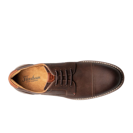 Florsheim Norwalk Cap Toe Oxford (Men) - Brown Crazy Horse Dress-Casual - Oxfords - The Heel Shoe Fitters