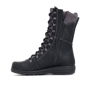 Martino Banff (Women) - Black/Grey Boots - Winter - Mid Boot - The Heel Shoe Fitters