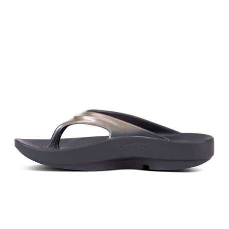 Oofos OOlala Luxe Sandal (Women) - Black/Latte Sandals - Thong - The Heel Shoe Fitters