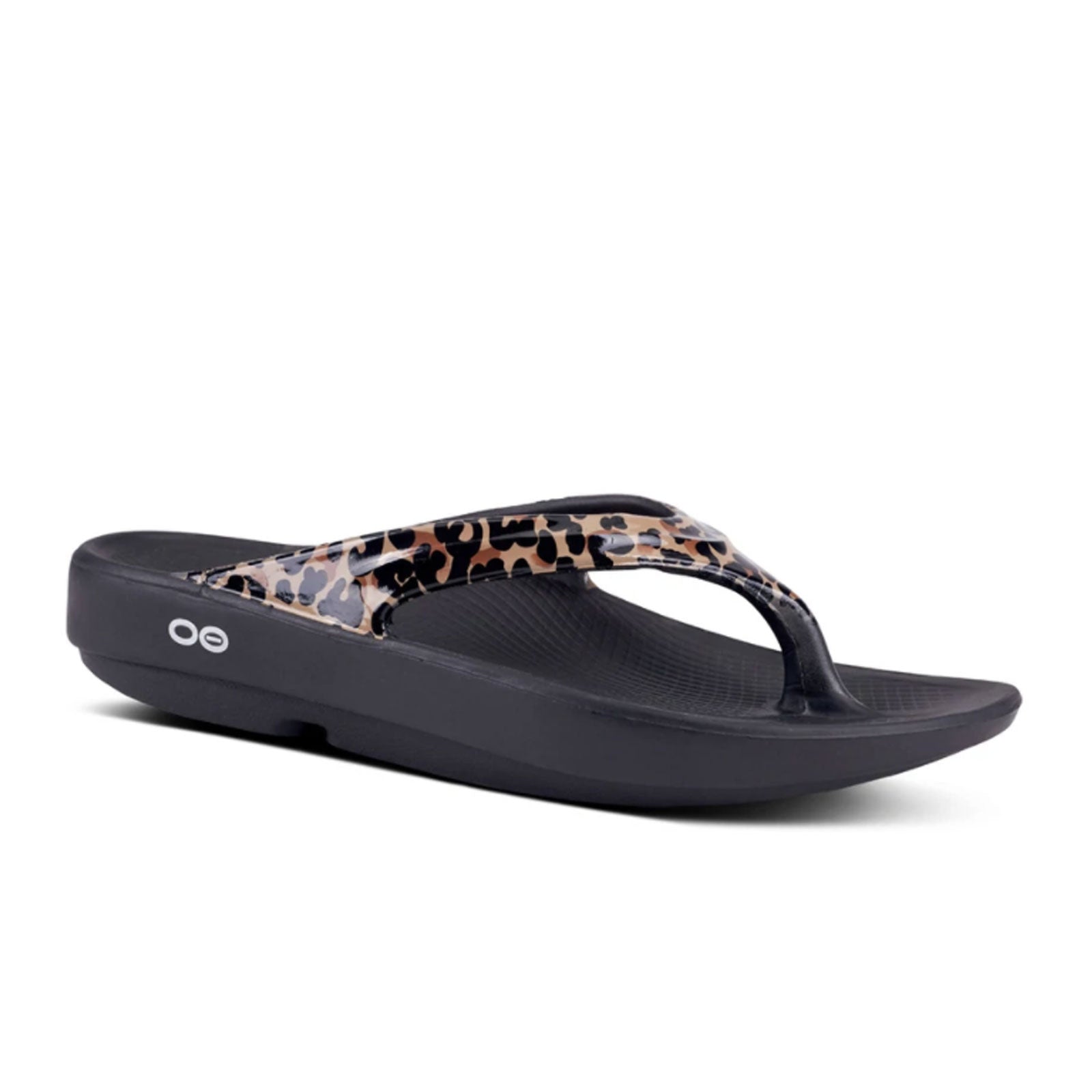 Oofos OOlala Limited Sandal (Women) - Black/Leopard