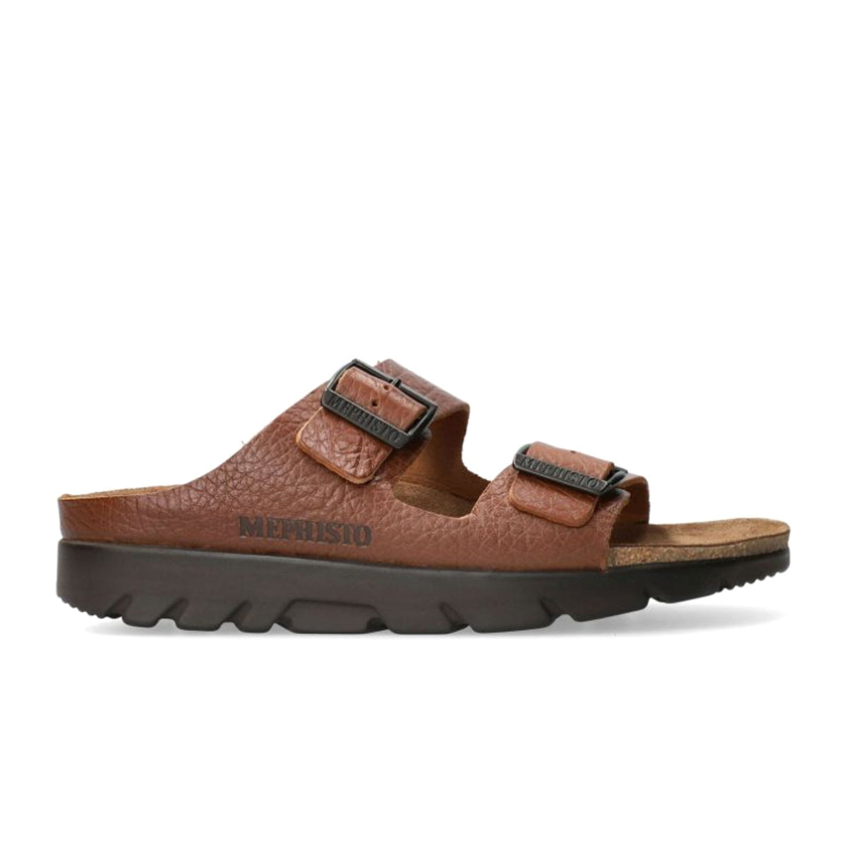 Mephisto Zonder Slide Sandal (Men) - Tan Grain – The Heel  display picture 2