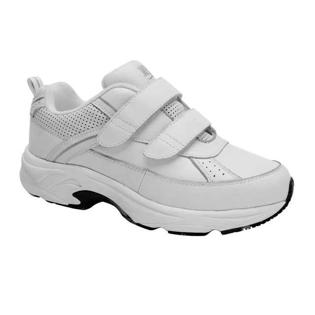 Drew Paige Walking Shoe (Women) - White Leather Athletic - Walking - The Heel Shoe Fitters