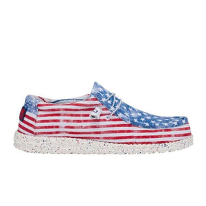 Hey Dude Wally Patriotic Slip On (Unisex) - Stars N Stripes Dress-Casual - Slip Ons - The Heel Shoe Fitters