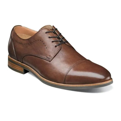 Florsheim Uptown Cap Toe Oxford (Men) - Cognac Dress-Casual - Oxfords - The Heel Shoe Fitters