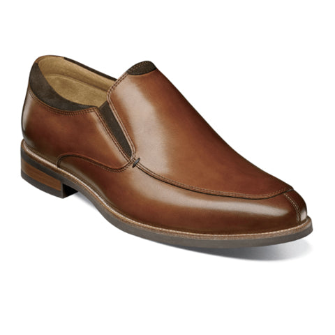 Florsheim Uptown Moc Slip On (Men) - Cognac Leather Dress-Casual - Slip Ons - The Heel Shoe Fitters