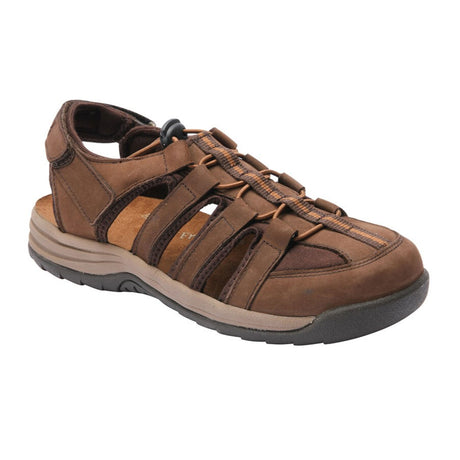 Drew Element Backstrap Sandal (Women) - Brown Nubuck Leather Sandals - Backstrap - The Heel Shoe Fitters