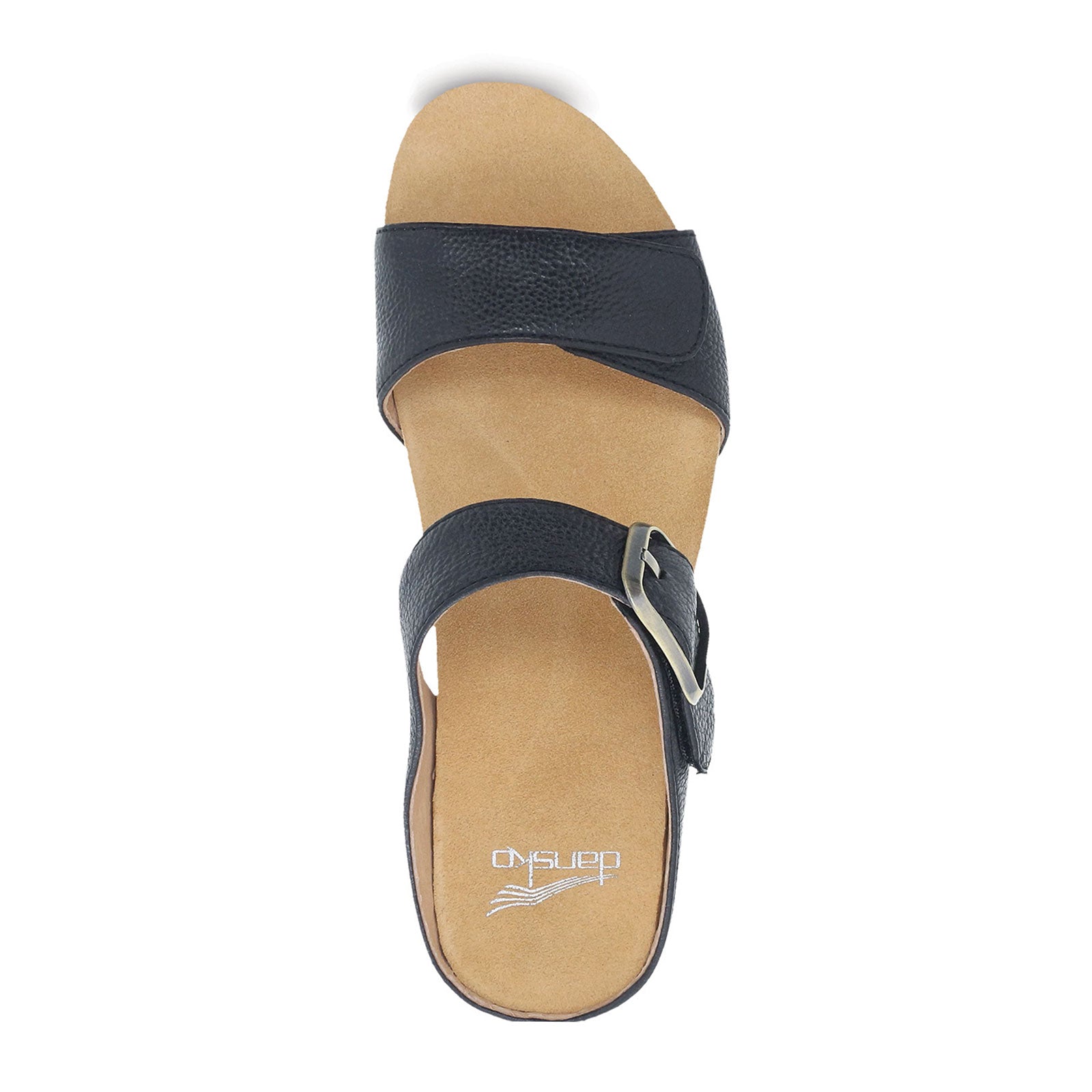 Dansko Tanya Wedge Sandal (Women) - Black Milled Burnished Sandals - Wedge - The Heel Shoe Fitters