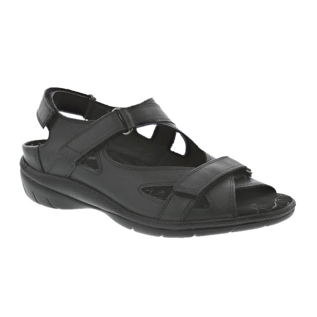 Drew Lagoon Backstrap Sandal (Women) - Black Leather Sandals - Backstrap - The Heel Shoe Fitters