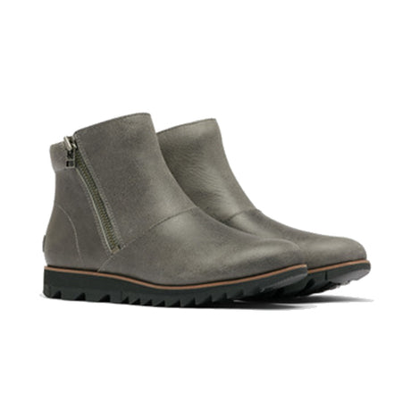 Sorel Harlow Zip Ankle Boot (Women) - Quarry Leather Boots - Fashion - Ankle Boot - The Heel Shoe Fitters