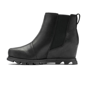 Sorel Joan of Arctic Wedge III Chelsea Ankle Boot (Women) - Black/Sea Salt Boots - Fashion - Wedge - The Heel Shoe Fitters