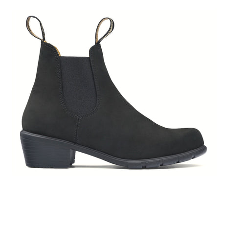 Blundstone 1960 Heeled Chelsea Boot (Women) - Black Nubuck Boots - Fashion - Chelsea - The Heel Shoe Fitters