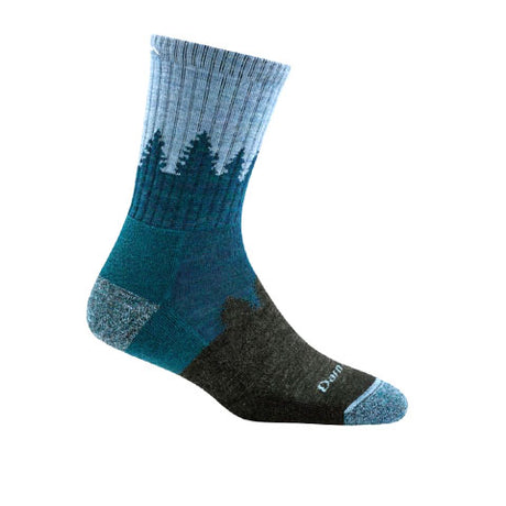 Darn Tough Treeline Midweight Micro Crew Sock with Cushion (Women) - Blue Accessories - Socks - Performance - The Heel Shoe Fitters