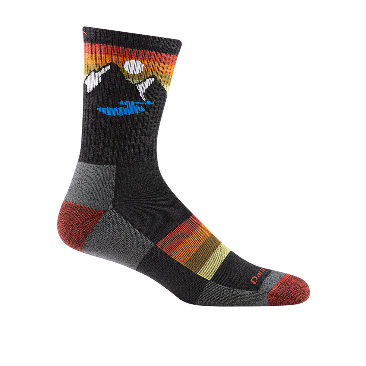 Darn Tough Sunset Ridge Lightweight Micro Crew Sock with Cushion (Men) - Charcoal Accessories - Socks - Lifestyle - The Heel Shoe Fitters