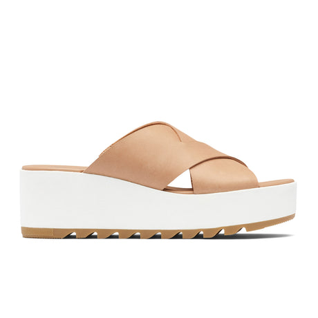 Sorel Cameron Flatform Mule (Women) - Honest Beige/Sea Salt Sandals - Slide - The Heel Shoe Fitters