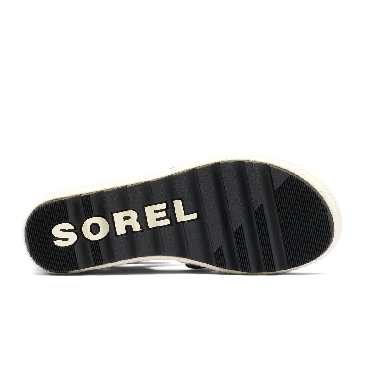 Sorel Cameron Wedge Multi Strap (Women) - Black/Chalk Sandals - Heel/Wedge - The Heel Shoe Fitters
