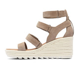Sorel Cameron Wedge Multi Strap (Women) - Omega Taupe/Sea Salt Sandals - Wedge - The Heel Shoe Fitters