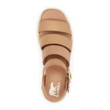 Sorel Joanie III Ankle Strap (Women) - Honest Beige/Chalk Sandals - Heel/Wedge - The Heel Shoe Fitters