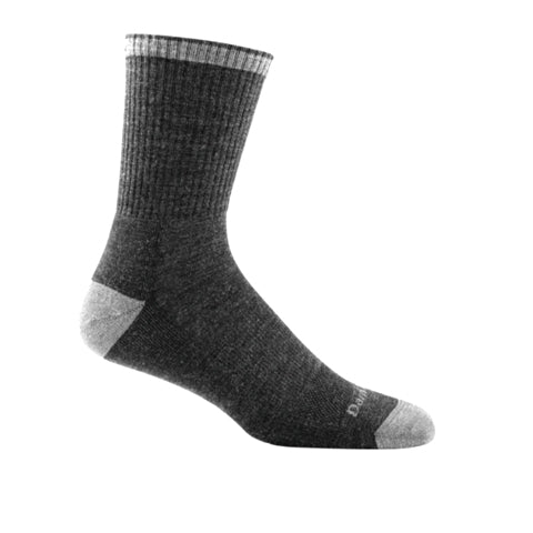 Darn Tough Fred Tuttle Midweight Micro Crew Sock with Cushion (Men) - Gravel Accessories - Socks - Performance - The Heel Shoe Fitters
