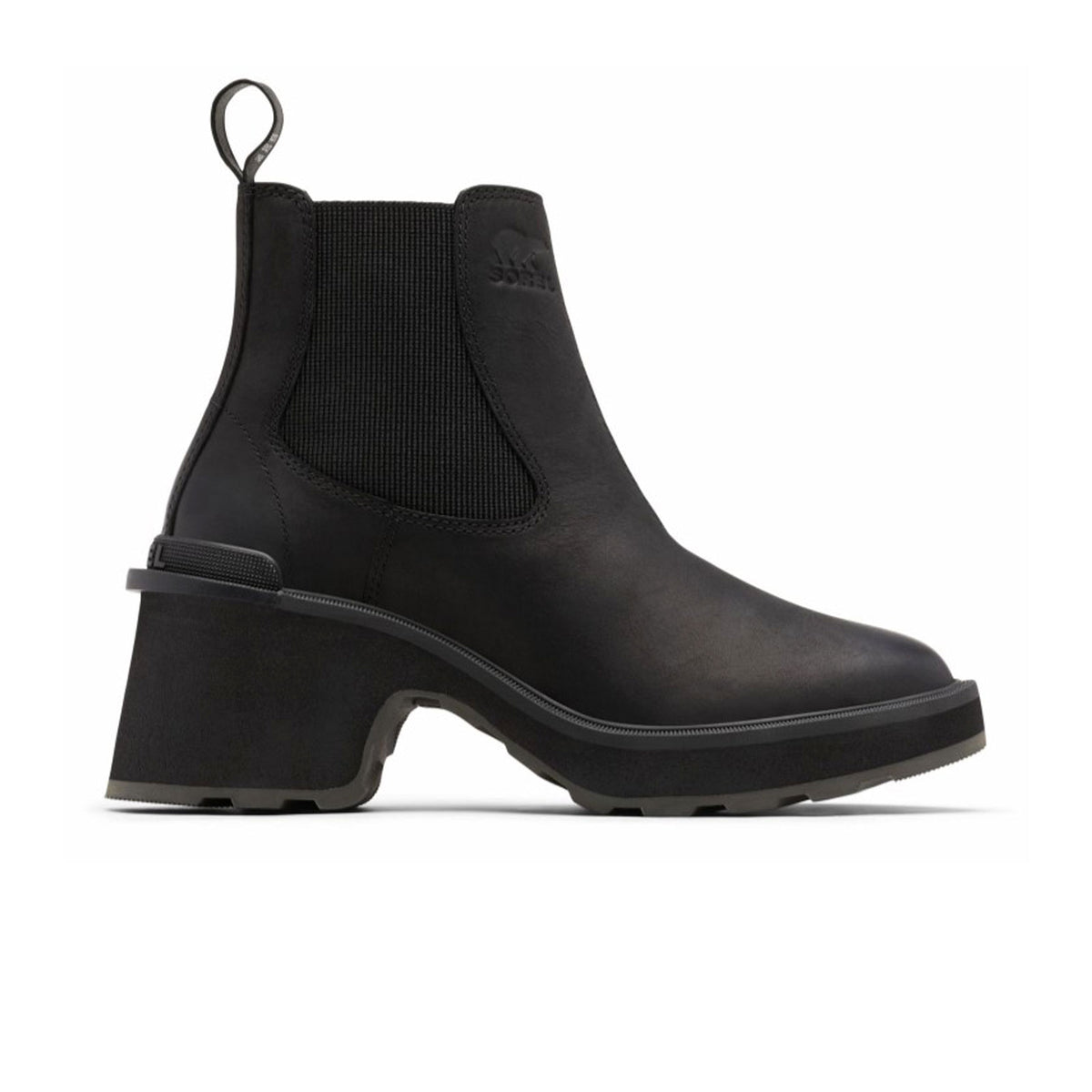 NIB Sorel Hi-Line Chelsea Waterproof Boot | Black | 8 Sorel Hi-Line Heel Chelsea Booties Black, Sea | Mercari main image 3