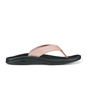 OluKai 'Ohana Sandal (Women) - Petal Pink/Black Sandal - Thong - The Heel Shoe Fitters