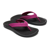 OluKai 'Ohana Sandal (Women) - Orchid Flower/Black Sandals - Thong - The Heel Shoe Fitters