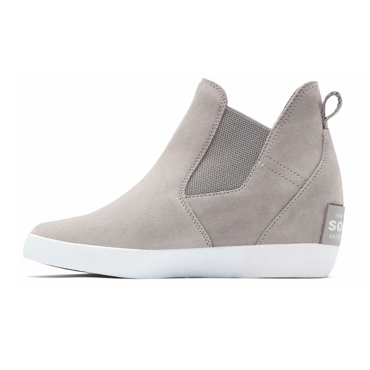 Sorel Out N About Slip On Wedge Ankle Boot (Women) - Chrome Grey/White Boots - Casual - Low - The Heel Shoe Fitters