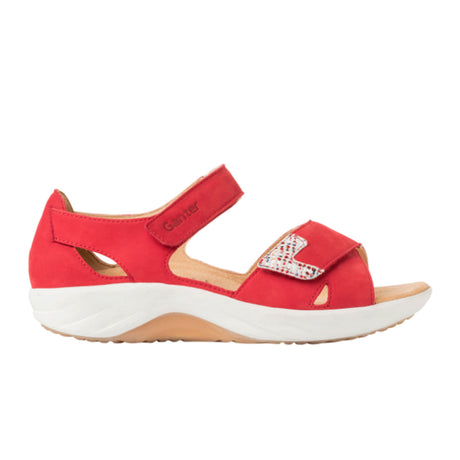 Ganter Genda 6 (Women) - Red Sandals - Backstrap - The Heel Shoe Fitters