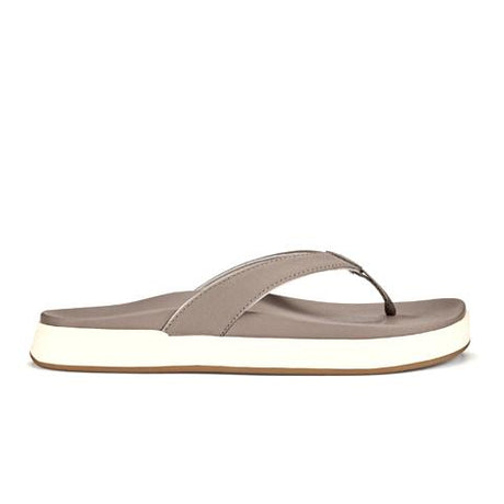 OluKai Nu'a Pi'o Sandal (Women) - Warm Taupe/Warm Taupe Sandals - Thong - The Heel Shoe Fitters