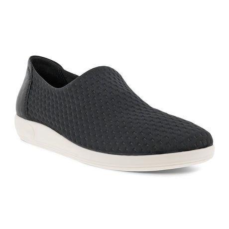 ECCO Soft 2.0 Slip On (Women) - Black/Black Dress-Casual - Slip Ons - The Heel Shoe Fitters