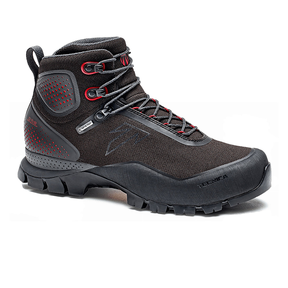 Tecnica Forge S GTX (Women) - Black/Jester Red Boots - Hiking - Mid - The Heel Shoe Fitters