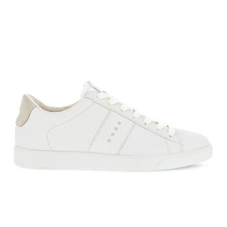 ECCO Street Lite Retro Sneaker (Women) - White/Shadow White Athletic - Casual - Lace Up - The Heel Shoe Fitters