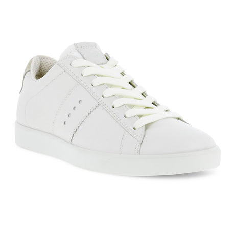 ECCO Street Lite Retro Sneaker (Women) - White/Shadow White Athletic - Casual - Lace Up - The Heel Shoe Fitters