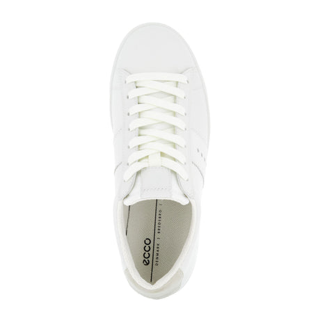 ECCO Street Lite Retro Sneaker (Women) - White/Shadow White Athletic - Casual - Lace Up - The Heel Shoe Fitters