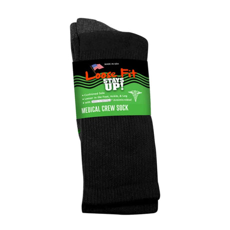 Extrawide Loose Fit Stays Up Medical Sock (Men) - Black Accessories - Socks - Lifestyle - The Heel Shoe Fitters