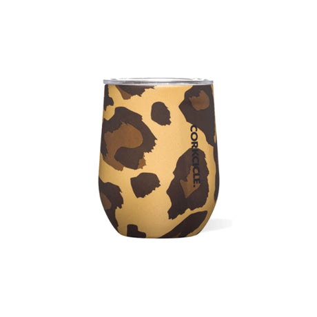 Corkcicle Exotic Stemless Wine Cup 12 oz - Luxe Leopard Accessories - Drinkware - The Heel Shoe Fitters