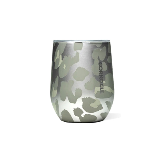 Corkcicle Exotic Stemless Wine Cup 12 oz - Snow Leopard Accessories - Drinkware - The Heel Shoe Fitters